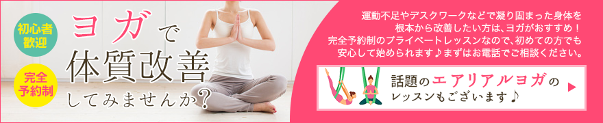 話題のエアリアルヨガのレッスンもございます 話題のエアリアルヨガのレッスンもございます